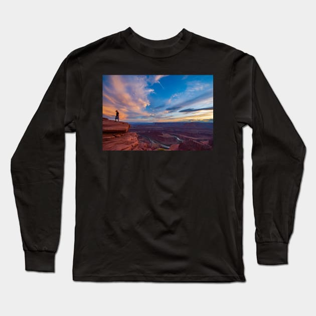 Sunset at Dead Horse Point Long Sleeve T-Shirt by Ckauzmann